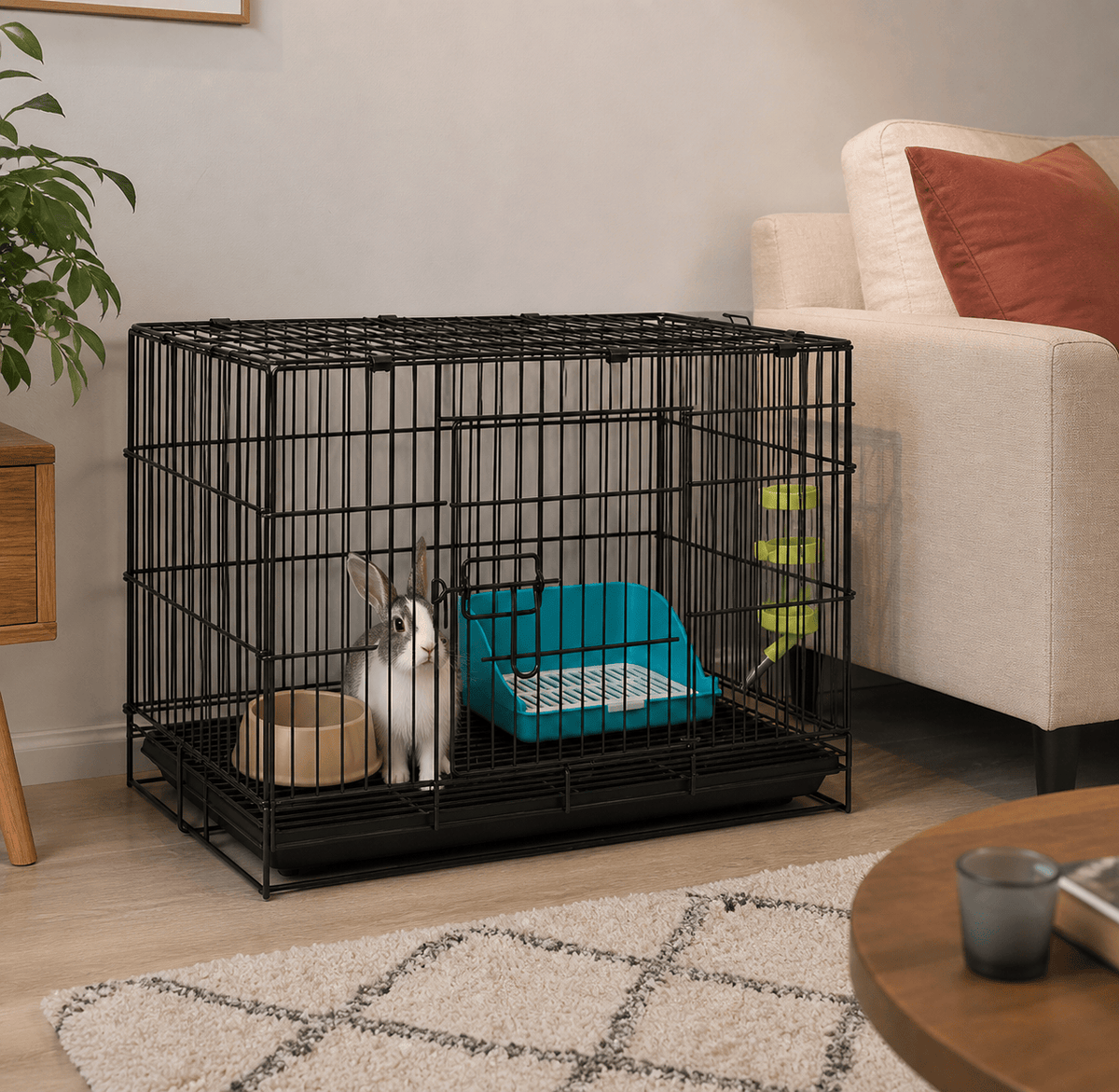 Foldable Metal Rabbit Enclosure
