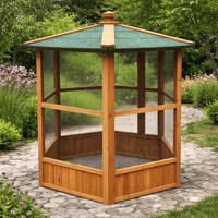 Hexagonal Wooden Aviary