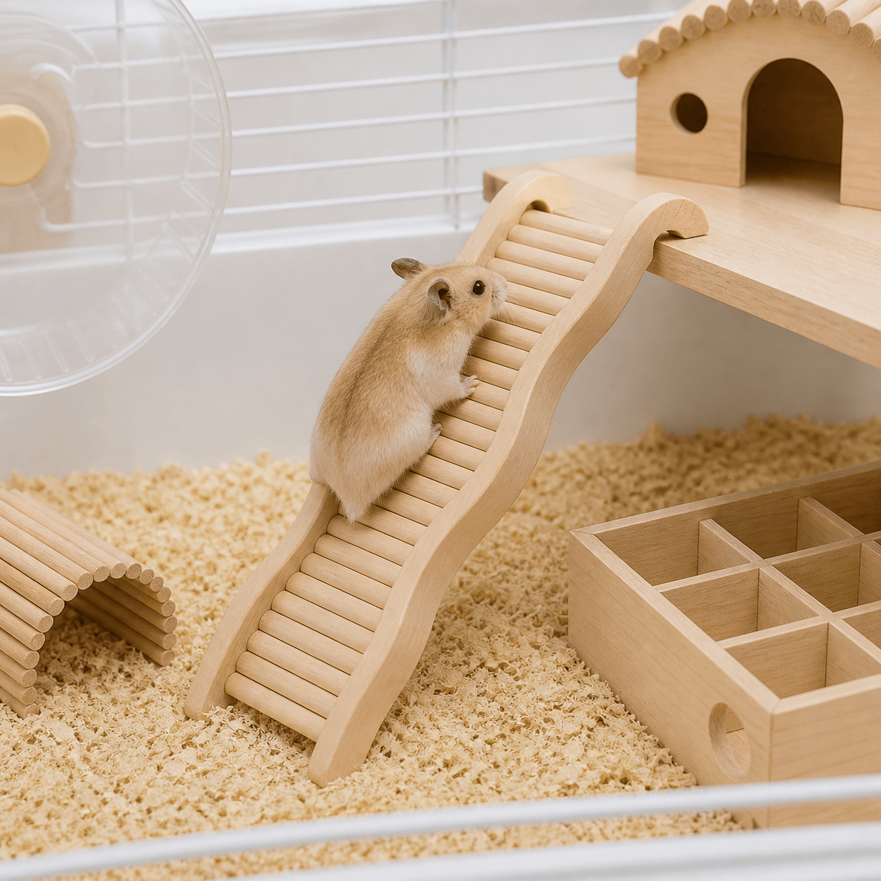 Wooden Hamster Ladder